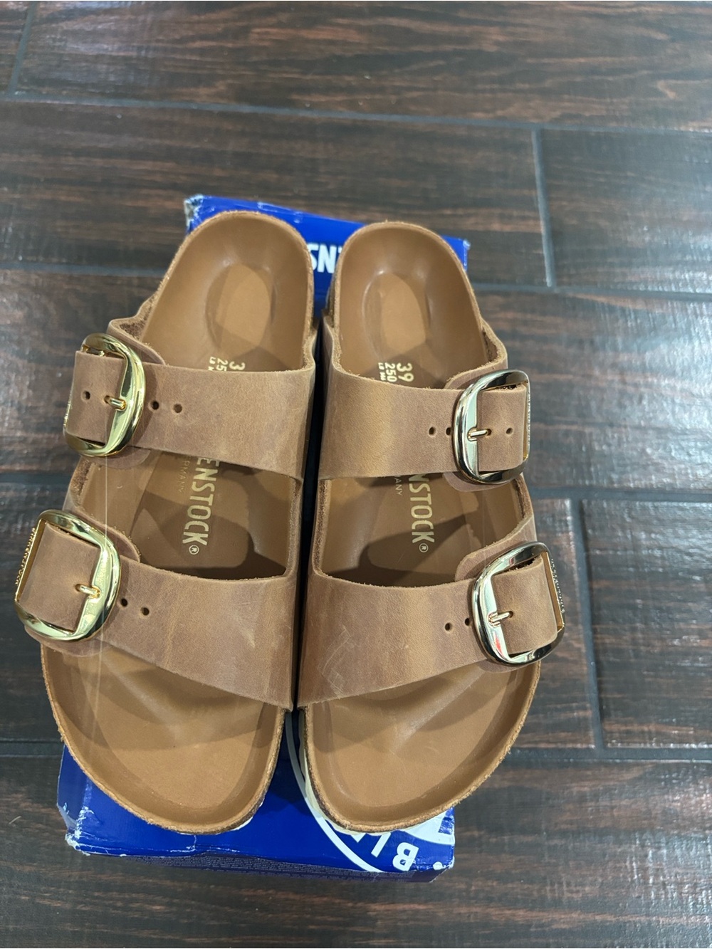 Birkenstock BIG Buckle Sandals with Gold Buckles - Picture 3 of 8